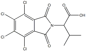 3-methyl-2-(4,5,6,7-tetrachloro-1,3-dioxo-1,3-dihydro-2H-isoindol-2-yl)butanoic acid Struktur