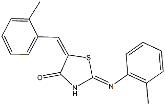 5-(2-methylbenzylidene)-2-[(2-methylphenyl)imino]-1,3-thiazolidin-4-one Struktur