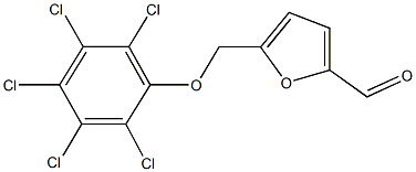 5-[(2,3,4,5,6-pentachlorophenoxy)methyl]-2-furaldehyde Struktur