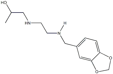 1-({2-[(1,3-benzodioxol-5-ylmethyl)amino]ethyl}amino)-2-propanol Struktur