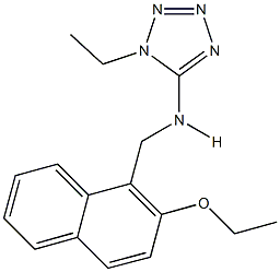 N-[(2-ethoxy-1-naphthyl)methyl]-N-(1-ethyl-1H-tetraazol-5-yl)amine Struktur