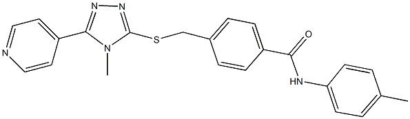 N-(4-methylphenyl)-4-({[4-methyl-5-(4-pyridinyl)-4H-1,2,4-triazol-3-yl]thio}methyl)benzamide Struktur