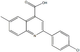 2-(4-chlorophenyl)-6-methyl-4-quinolinecarboxylic acid Struktur