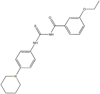 N-(3-ethoxybenzoyl)-N'-[4-(1-piperidinyl)phenyl]thiourea Struktur