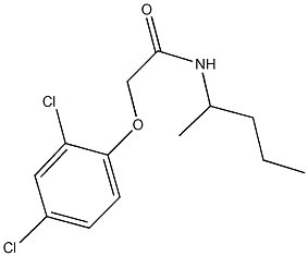 2-(2,4-dichlorophenoxy)-N-(1-methylbutyl)acetamide Struktur