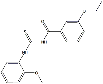 N-(3-ethoxybenzoyl)-N'-(2-methoxyphenyl)thiourea Struktur