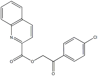 2-(4-chlorophenyl)-2-oxoethyl 2-quinolinecarboxylate Struktur