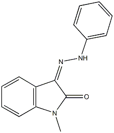 1-methyl-1H-indole-2,3-dione 3-(phenylhydrazone) Struktur