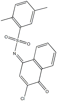 N-(3-chloro-4-oxo-1(4H)-naphthalenylidene)-2,5-dimethylbenzenesulfonamide Struktur