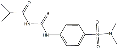 4-{[(isobutyrylamino)carbothioyl]amino}-N,N-dimethylbenzenesulfonamide Struktur