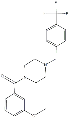 methyl 3-({4-[4-(trifluoromethyl)benzyl]-1-piperazinyl}carbonyl)phenyl ether Struktur