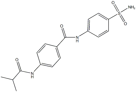 N-[4-(aminosulfonyl)phenyl]-4-(isobutyrylamino)benzamide Struktur