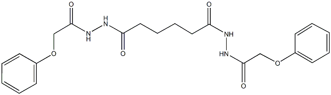 N'-{6-oxo-6-[2-(phenoxyacetyl)hydrazino]hexanoyl}-2-phenoxyacetohydrazide Struktur