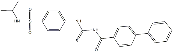 4-({[([1,1'-biphenyl]-4-ylcarbonyl)amino]carbothioyl}amino)-N-isopropylbenzenesulfonamide Struktur