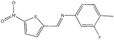 3-fluoro-4-methyl-N-[(5-nitro-2-thienyl)methylene]aniline Struktur