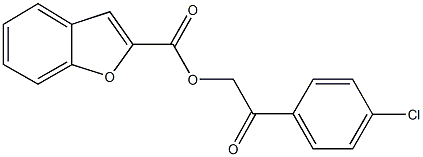 2-(4-chlorophenyl)-2-oxoethyl 1-benzofuran-2-carboxylate Struktur