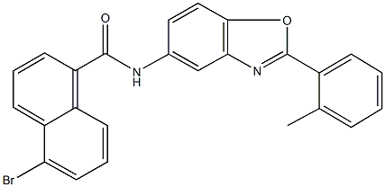 5-bromo-N-[2-(2-methylphenyl)-1,3-benzoxazol-5-yl]-1-naphthamide Struktur