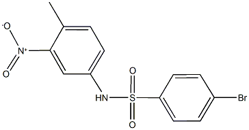 4-bromo-N-{3-nitro-4-methylphenyl}benzenesulfonamide Struktur