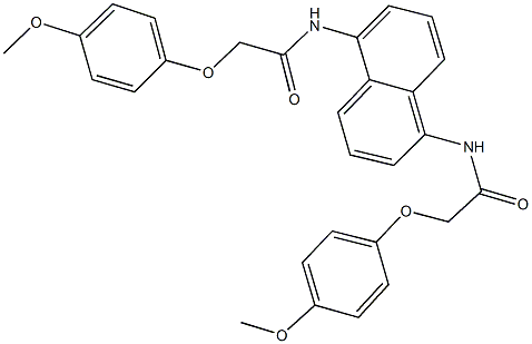 2-(4-methoxyphenoxy)-N-(5-{[(4-methoxyphenoxy)acetyl]amino}-1-naphthyl)acetamide Struktur