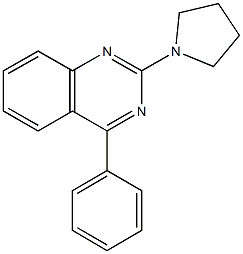 4-phenyl-2-(1-pyrrolidinyl)quinazoline Struktur