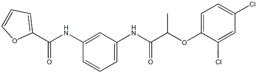 N-(3-{[2-(2,4-dichlorophenoxy)propanoyl]amino}phenyl)-2-furamide Struktur