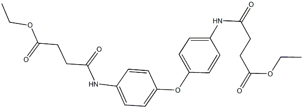 ethyl 4-(4-{4-[(4-ethoxy-4-oxobutanoyl)amino]phenoxy}anilino)-4-oxobutanoate Struktur