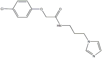 2-(4-chlorophenoxy)-N-[3-(1H-imidazol-1-yl)propyl]acetamide Struktur