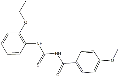 N-(2-ethoxyphenyl)-N'-(4-methoxybenzoyl)thiourea Struktur