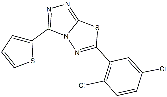 6-(2,5-dichlorophenyl)-3-(2-thienyl)[1,2,4]triazolo[3,4-b][1,3,4]thiadiazole Struktur