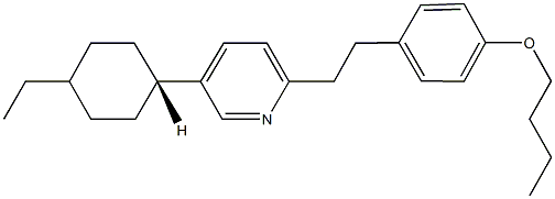 butyl 4-{2-[5-(4-ethylcyclohexyl)-2-pyridinyl]ethyl}phenyl ether Struktur