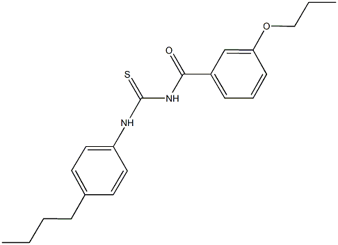 N-(4-butylphenyl)-N'-(3-propoxybenzoyl)thiourea Struktur