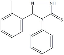 5-(2-methylphenyl)-4-phenyl-2,4-dihydro-3H-1,2,4-triazole-3-thione Struktur