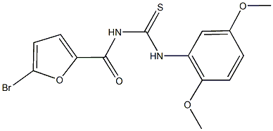 N-(5-bromo-2-furoyl)-N'-(2,5-dimethoxyphenyl)thiourea Struktur