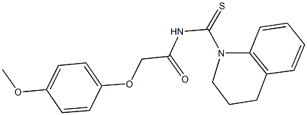 N-(3,4-dihydro-1(2H)-quinolinylcarbothioyl)-2-(4-methoxyphenoxy)acetamide Struktur