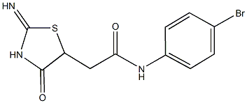 2-(2-amino-4-oxo-4,5-dihydro-1,3-thiazol-5-yl)-N-(4-bromophenyl)acetamide Struktur