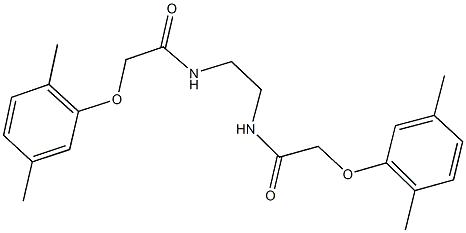 2-(2,5-dimethylphenoxy)-N-(2-{[(2,5-dimethylphenoxy)acetyl]amino}ethyl)acetamide Struktur