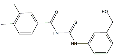 N-[3-(hydroxymethyl)phenyl]-N'-(3-iodo-4-methylbenzoyl)thiourea Struktur