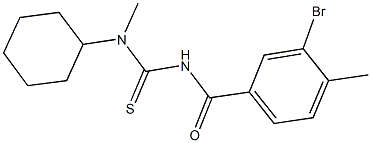 N'-(3-bromo-4-methylbenzoyl)-N-cyclohexyl-N-methylthiourea Struktur