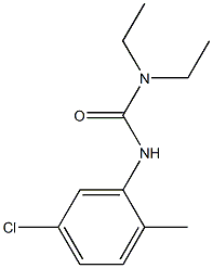 N'-(5-chloro-2-methylphenyl)-N,N-diethylurea Struktur