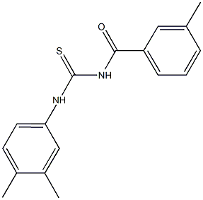 N-(3,4-dimethylphenyl)-N'-(3-methylbenzoyl)thiourea Struktur