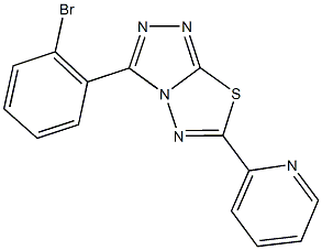 3-(2-bromophenyl)-6-(2-pyridinyl)[1,2,4]triazolo[3,4-b][1,3,4]thiadiazole Struktur