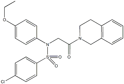 4-chloro-N-[2-(3,4-dihydroisoquinolin-2(1H)-yl)-2-oxoethyl]-N-(4-ethoxyphenyl)benzenesulfonamide Struktur