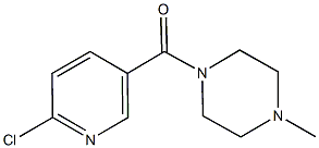 1-[(6-chloro-3-pyridinyl)carbonyl]-4-methylpiperazine Struktur