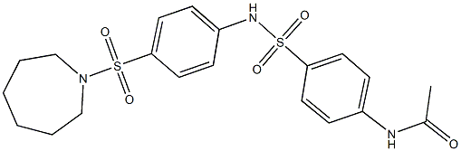 N-(4-{[4-(1-azepanylsulfonyl)anilino]sulfonyl}phenyl)acetamide Struktur