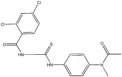 N-[4-({[(2,4-dichlorobenzoyl)amino]carbothioyl}amino)phenyl]-N-methylacetamide Struktur