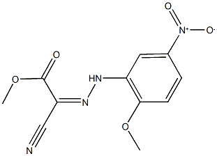 methyl cyano({5-nitro-2-methoxyphenyl}hydrazono)acetate Struktur