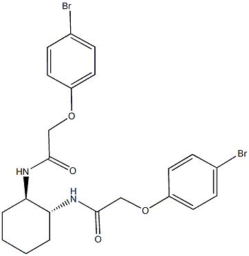 2-(4-bromophenoxy)-N-(2-{[(4-bromophenoxy)acetyl]amino}cyclohexyl)acetamide Struktur