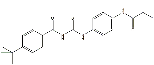 N-[4-({[(4-tert-butylbenzoyl)amino]carbothioyl}amino)phenyl]-2-methylpropanamide Struktur