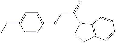 2-(2,3-dihydro-1H-indol-1-yl)-2-oxoethyl 4-ethylphenyl ether Struktur