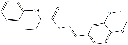 2-anilino-N'-(3,4-dimethoxybenzylidene)butanohydrazide Struktur